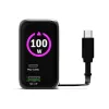 PORT Designs caricabatterie da parete Type-C PD 100W GaN OLED PD 3.0 cavo Type-C retrattile - EU