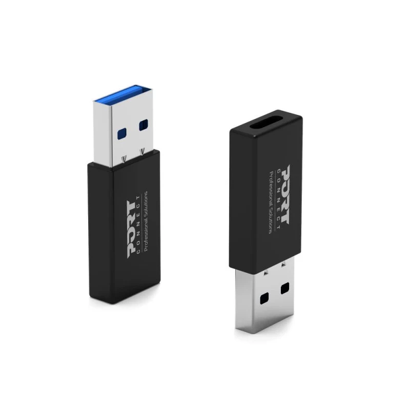PORT Designs convertitore USB-A a USB-C - adattatore USB 2.0 - nero