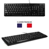 PORT Designs 900900 combo tastiera e mouse USB cablati full-size, layout AZERTY, nero