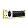 PORT Designs 900900 combo tastiera e mouse USB cablati full-size, layout AZERTY, nero
