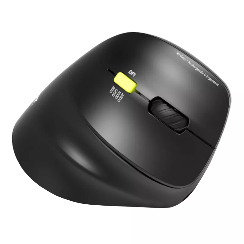 PORT Designs PORT Connect Professional ERGO SHAPE mouse wireless ricaricabile - per destrorsi - ottico - 5 tasti - 2,4 GHz, Bluetooth - ricevitore USB
