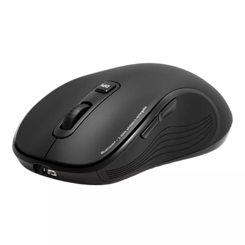 PORT Designs PORT Connect Professional ESSENTIAL mouse ottico wireless - 5 tasti - 2,4 GHz, Bluetooth - ricevitore USB - nero