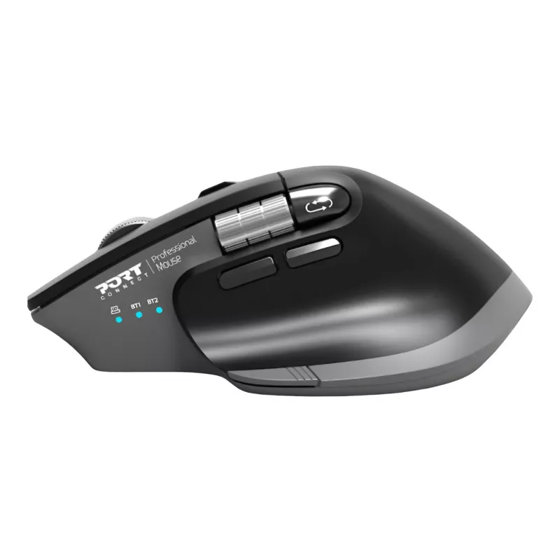 PORT Designs PORT Connect Professional ULTIMATE mouse wireless ricaricabile - ottico - 6 tasti - 2,4 GHz, Bluetooth - ricevitore USB