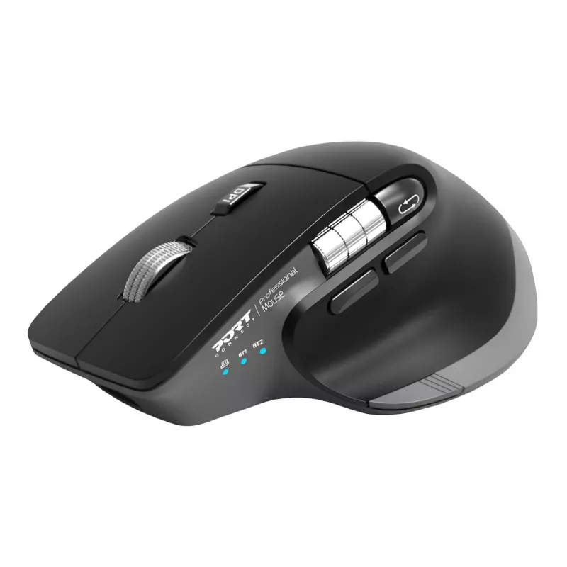 PORT Designs PORT Connect Professional ULTIMATE mouse wireless ricaricabile - ottico - 6 tasti - 2,4 GHz, Bluetooth - ricevitore USB