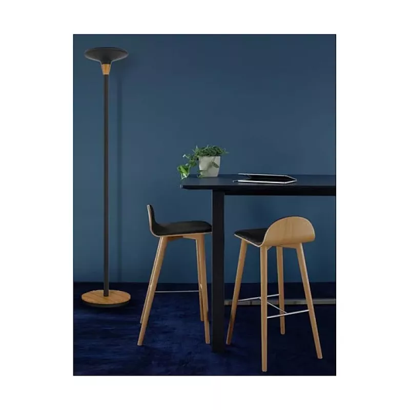 Unilux BALY BAMBOO Lampada da terra nero/bambù 44,6 W