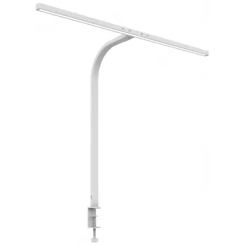 Unilux Strata Lampada da scrivania LED con fissaggio a pinza, dimmerabile, bianco