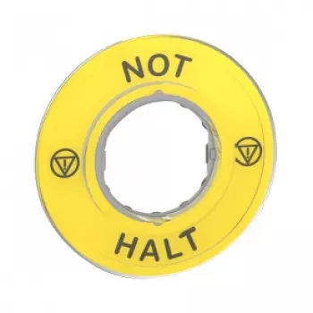 APC ZBY9220 targhetta arresto di emergenza - giallo, 60 mm, rotonda