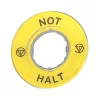 APC ZBY9220 targhetta arresto di emergenza - gialla, 60mm, rotonda