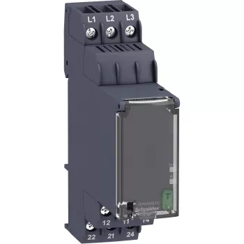 APC Schneider Electric RM22TG20 - relè di controllo fase, 3 fasi, 208-480 V AC, 2 scambi, 8 A, guida DIN