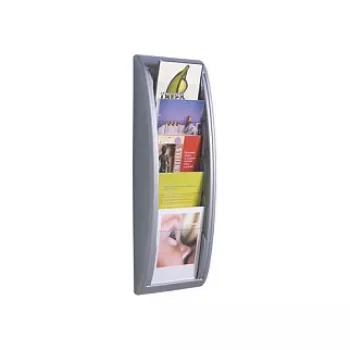 PAPERFLOW Espositore da parete per prospetti A5 5 scomparti alluminio