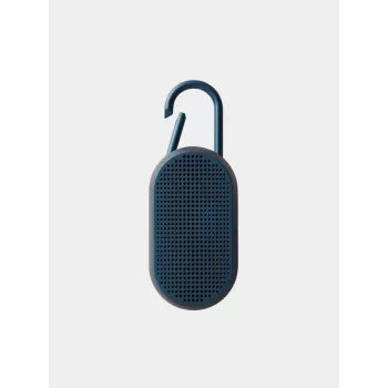 Lexon Mino T Speaker Bluetooth portatile con base di ricarica e moschettone, blu scuro, IPX4, 3W, TWS, telecomando per selfie, LA124DB9