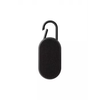 Lexon Mino T Speaker Bluetooth portatile con base di ricarica e moschettone, nero