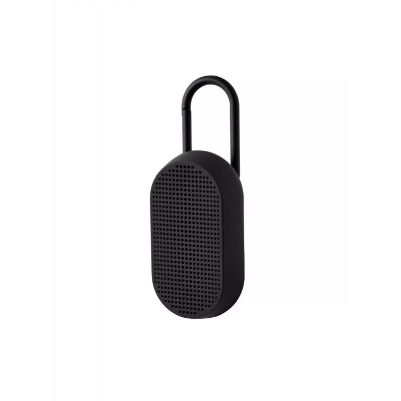 Lexon Mino T altoparlante Bluetooth portatile con base di ricarica e moschettone, nero