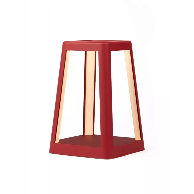 Lexon Lantern Lampada LED con caricabatterie wireless rosso scuro LH94DR