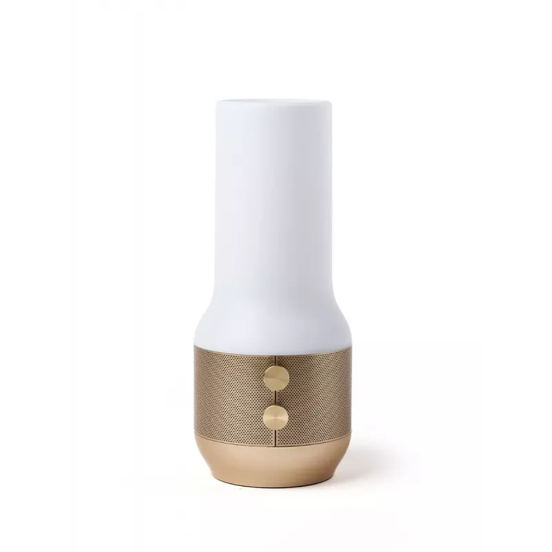 LEXON Terrace+ Lampada LED 3-in-1 altoparlante Bluetooth powerbank 2000 mAh oro LA134D