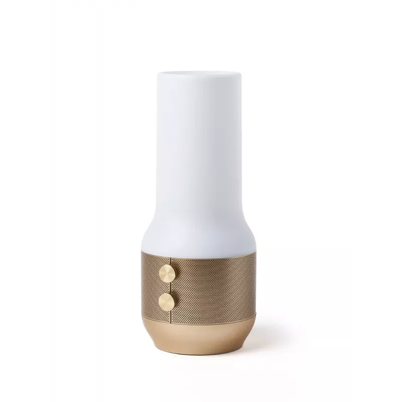 LEXON Terrace+ Lampada LED 3-in-1 altoparlante Bluetooth powerbank 2000 mAh oro LA134D