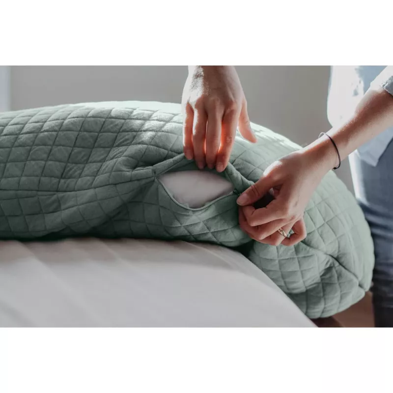 Beaba Big Flopsy cuscino per allattamento e gravidanza Fleur de Coton verde salvia