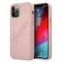 Guess GUHCP12LRSAVSRG Saffiano Vintage Script custodia rigida per Apple iPhone 12 Pro Max, rosa