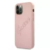 Guess GUHCP12LRSAVSRG Saffiano Vintage Script custodia rigida per Apple iPhone 12 Pro Max, rosa