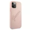 Guess GUHCP12LRSAVSRG Saffiano Vintage Script custodia rigida per Apple iPhone 12 Pro Max, rosa