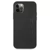 AMG Hardcase Custodia in pelle con stampa a caldo per Apple iPhone 12 Pro Max 6,7 pollici nero