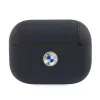 BMW AirPods Pro custodia blu navy in vera pelle logo argento