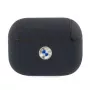 BMW AirPods Pro custodia blu navy in vera pelle logo argento
