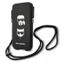 Karl Lagerfeld Ikonik Karl & Choupette Head Custodia rigida per iPhone 12 / 12 Pro 6,1 pollici - nero