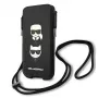 Karl Lagerfeld Ikonik Karl & Choupette Head Saffiano Custodia rigida per Apple iPhone 12 Pro Max 6,7 pollici nero