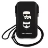 Karl Lagerfeld Ikonik Karl & Choupette Head Saffiano Custodia rigida per Apple iPhone 12 Pro Max 6,7 pollici nero