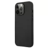 AMG AMHCP13LDOLBK Custodia rigida per iPhone 13 Pro in pelle con stampa a caldo nero