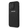 AMG AMHCP13LOSDBK iPhone 13 Pro hardcase in pelle Curved Lines nero