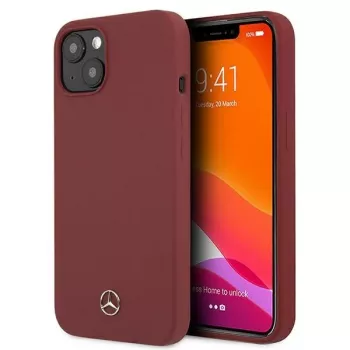 Mercedes-Benz Silicone Line Custodia rigida per iPhone 13/14/15 6,1 pollici rosso
