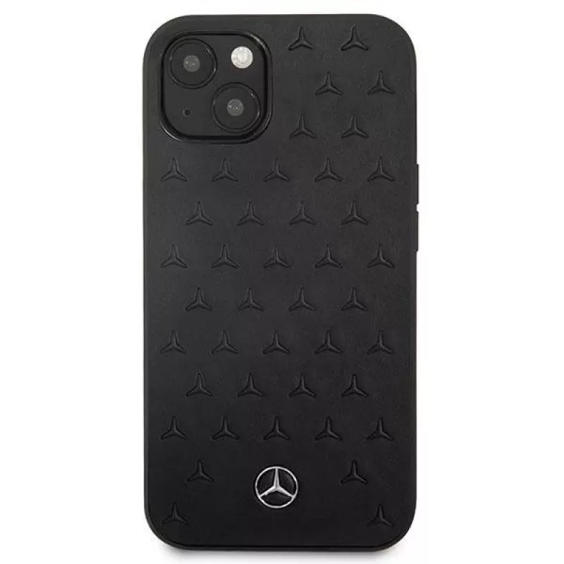 Mercedes-Benz iPhone 13 Mini hardcase in pelle Stars Pattern nero