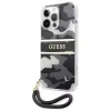 Guess GUHCP13LKCABBK Custodia rigida per iPhone 13 Pro / 13 6,1 pollici nero Camo Strap Collection