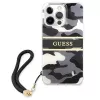 Guess GUHCP13XKCABBK Custodia rigida per iPhone 13 Pro Max Camo Strap Collection nero