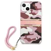 Guess GUHCP13MKCABPI Custodia rigida per iPhone 13 / 14 / 15 6,1 pollici rosa Camo Strap Collection