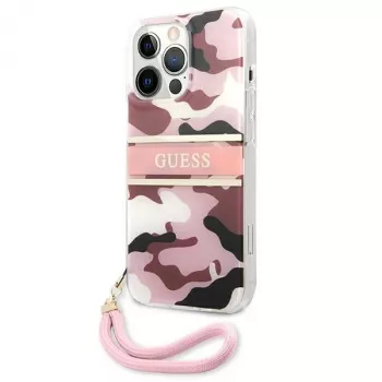Guess Camo Strap Collection Hard Case per Apple iPhone 13 Pro / iPhone 13, rosa
