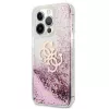 Guess GUHCP13XLG4GPI Custodia rigida per Apple iPhone 13 Pro Max 6,7 pollici rosa Liquid Glitter 4G Big