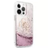 Guess GUHCP13XLG4GPI Custodia rigida per Apple iPhone 13 Pro Max 6,7 pollici rosa Liquid Glitter 4G Big