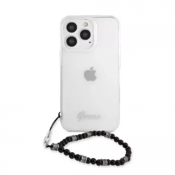 Guess GUHCP13LKPSBK Custodia rigida Black Pearl trasparente per Apple iPhone 13 Pro / 13 6,1