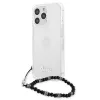 Guess GUHCP13XKPSBK Custodia rigida trasparente Black Pearl per iPhone 13 Pro Max 6,7