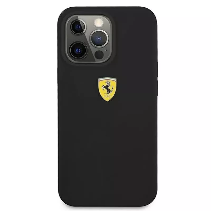 Ferrari FESSIHCP13LBK hardcase in silicone per iPhone 13 Pro / 13, nero