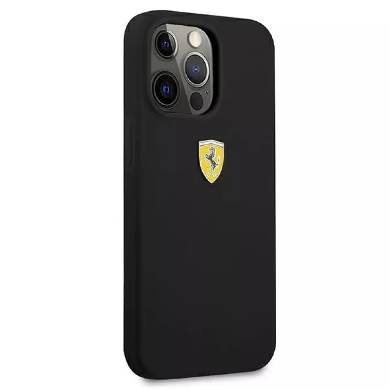 Ferrari FESSIHCP13LBK hardcase in silicone per iPhone 13 Pro / 13, nero