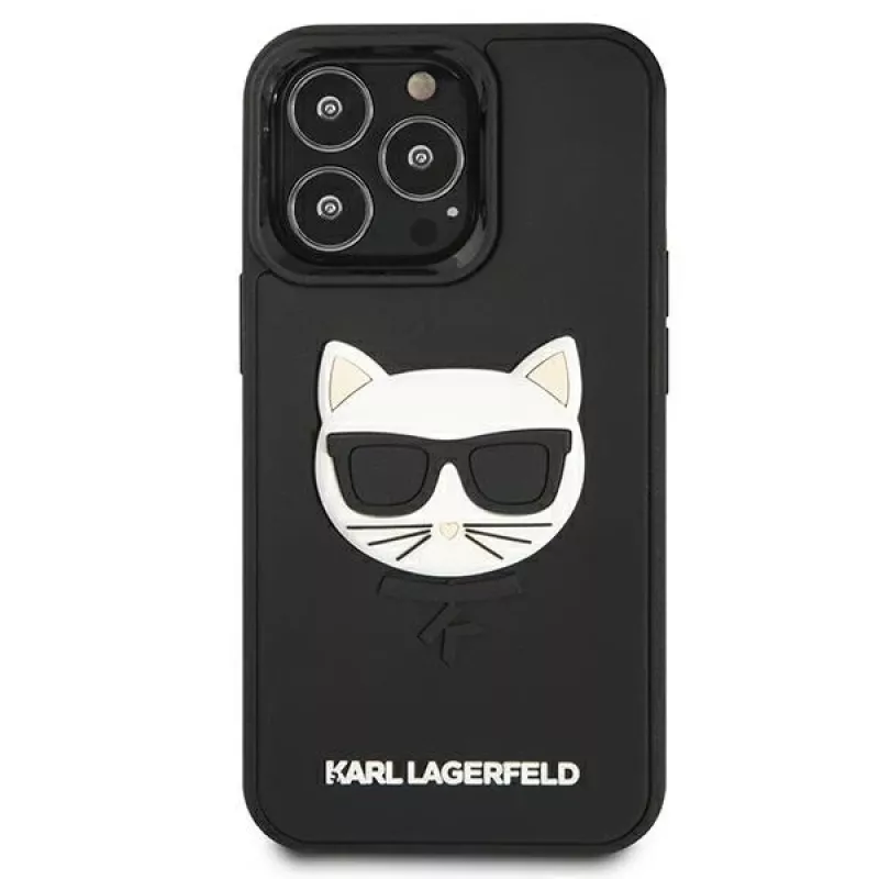 Karl Lagerfeld KLHCP13LCH3DBK hardcase 3D Rubber Choupette per iPhone 13 Pro / 13 6,1