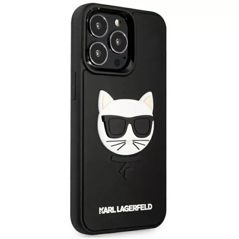 Karl Lagerfeld KLHCP13LCH3DBK hardcase 3D Rubber Choupette per iPhone 13 Pro / 13 6,1