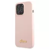 Guess Silicone Script Gold Logo Custodia rigida per Apple iPhone 13 Pro Max 6,7