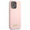 Guess Silicone Script Gold Logo Custodia rigida per Apple iPhone 13 Pro Max 6,7