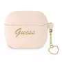 Guess GUA3LSCHSP Charm Heart Collection custodia in silicone per Apple AirPods 3ª generazione - rosa