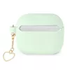 Guess GUA3LSCHSN custodia per AirPods 3 verde in silicone Charm Heart Collection